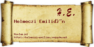 Helmeczi Emilián névjegykártya